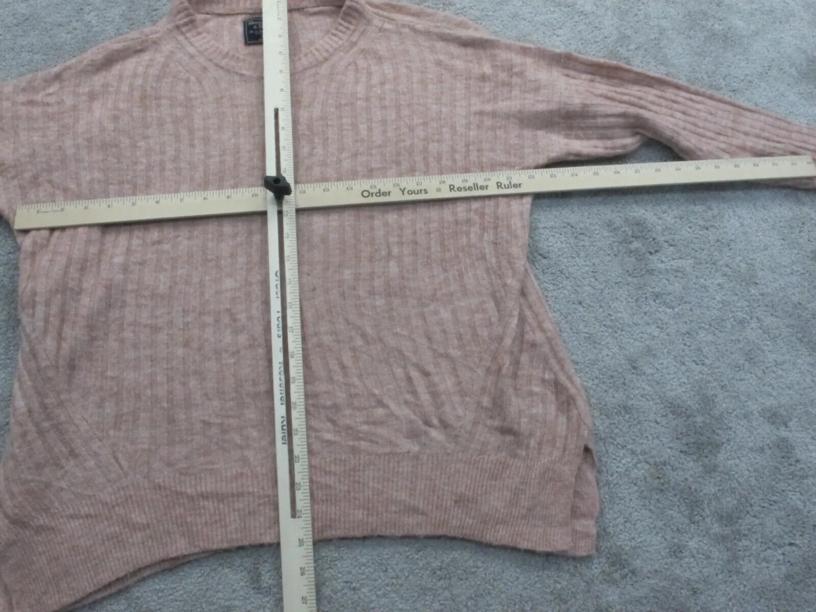 Abercrombie & Fitch Women Pullover Sweater Knitted Long Sleeves Pink Size Medium