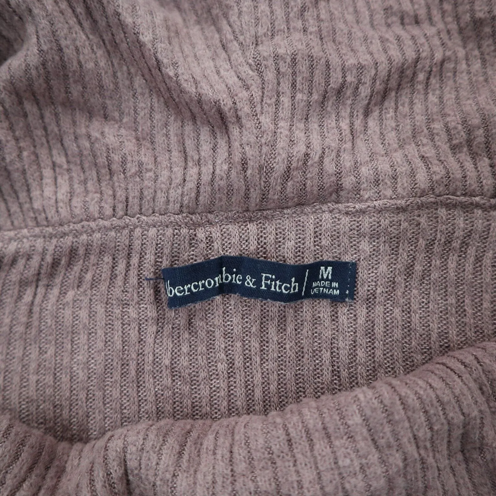 Abercrombie & Fitch Womens Sweater Off The Shoulder Long Sleeve Nude Pink SZ M