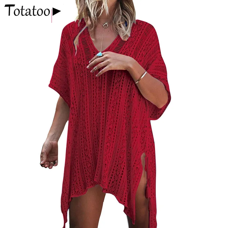 Backless Knitted Summer Long Sleeve Open Back See Through Beach Cover Mini Dress Clubwear