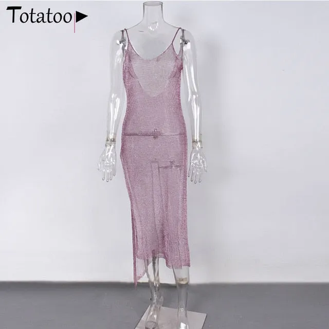 Backless Knitted Summer Long Sleeve Open Back See Through Beach Cover Mini Dress Clubwear