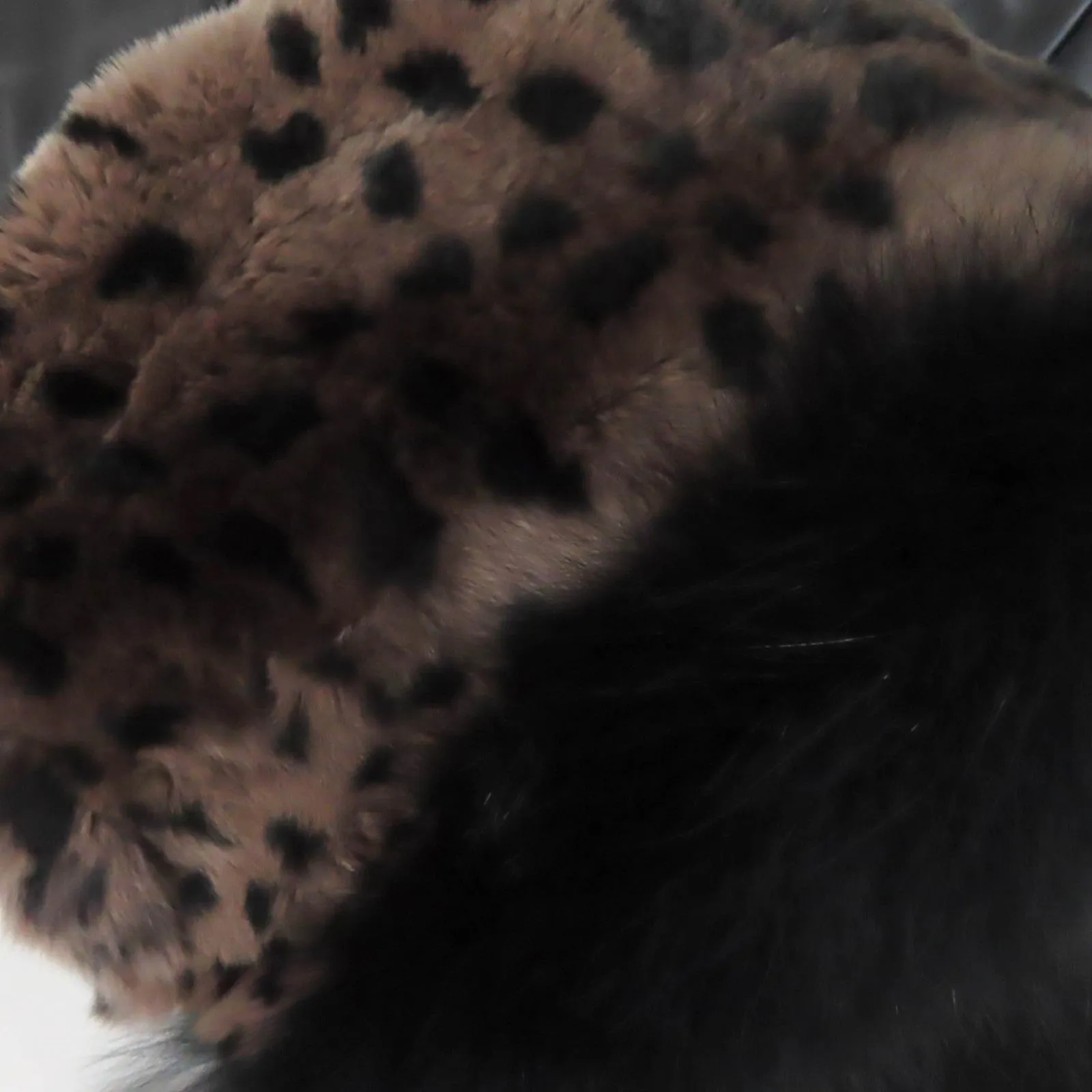 Balmain Lamb Leather Fur Hooded A-Line Coat