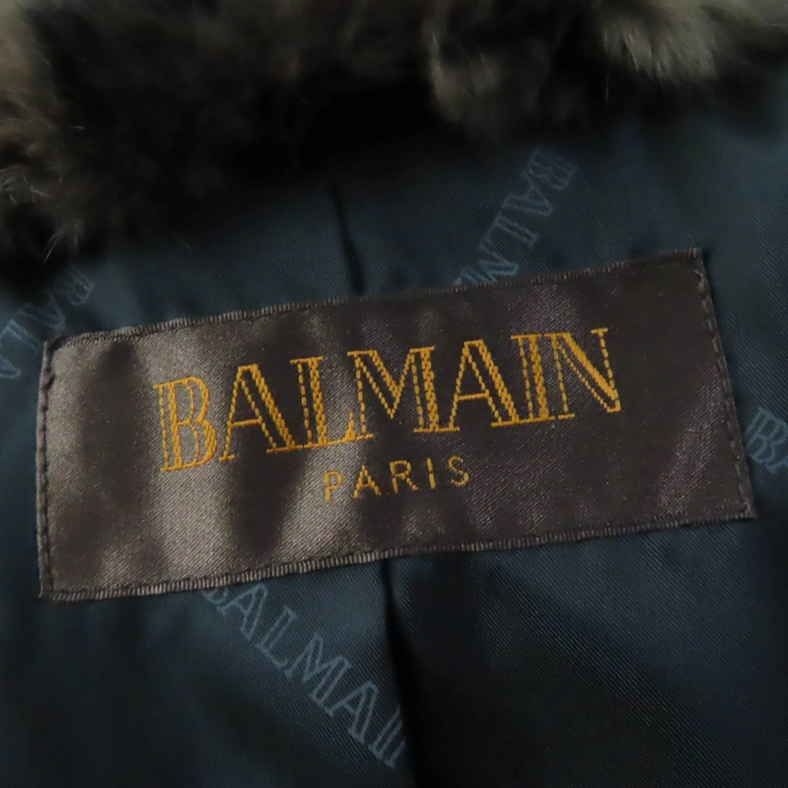 Balmain Lamb Leather Fur Hooded A-Line Coat