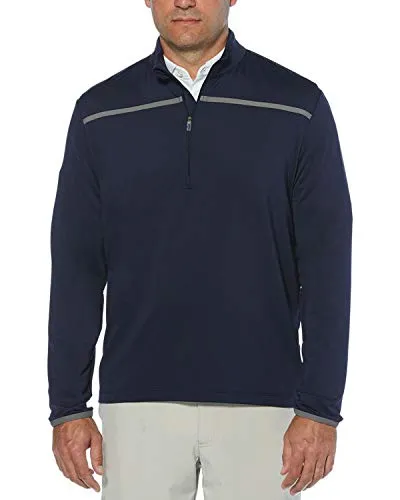 Callaway Men's Weather Series ¼ Zip Mock Neck Pullover For Men, Extended Sizes, Men’S Performance Apparel (Sizes Small-4Xl Big & Tall), Peacoat, 4X-Large
