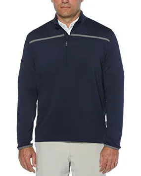 Callaway Men's Weather Series ¼ Zip Mock Neck Pullover For Men, Extended Sizes, Men’S Performance Apparel (Sizes Small-4Xl Big & Tall), Peacoat, 4X-Large