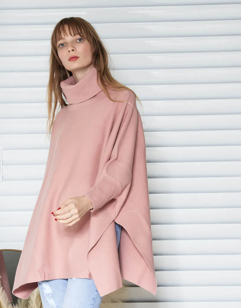 Cowl Neck Oversized Knit Pullover