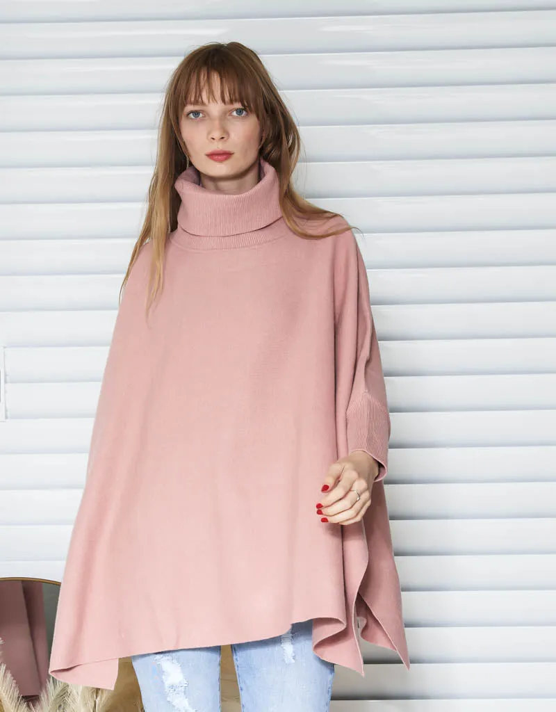 Cowl Neck Oversized Knit Pullover
