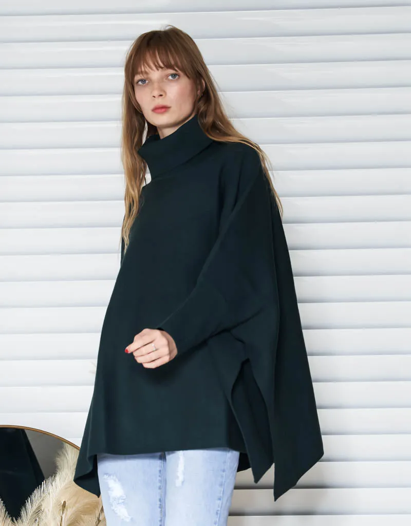 Cowl Neck Oversized Knit Pullover