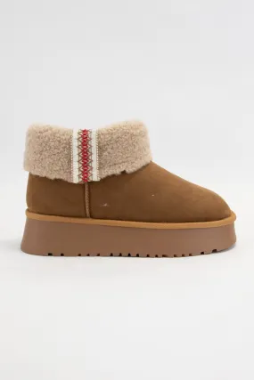 Cozy Shearling-Lined Slip-On Ankle Boots