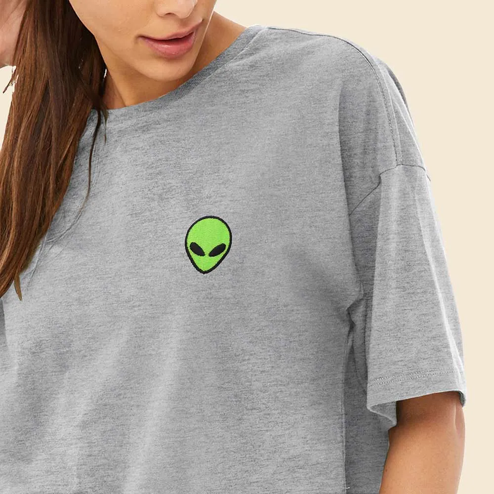 Dalix Alien Womens Flowy Cropped Tee