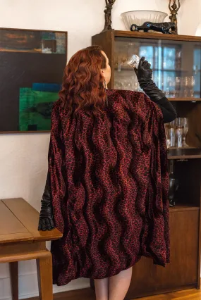 Dietrich Cape in Red/Black Leopard