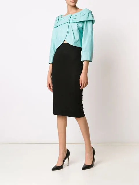 Draped collar jacket