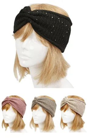 EAH2055 Stone Deco Head Wrap 12pcs Pack