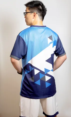 Geometric BRR Top - Navy - Badminton/Tennis/Squash T-Shirt