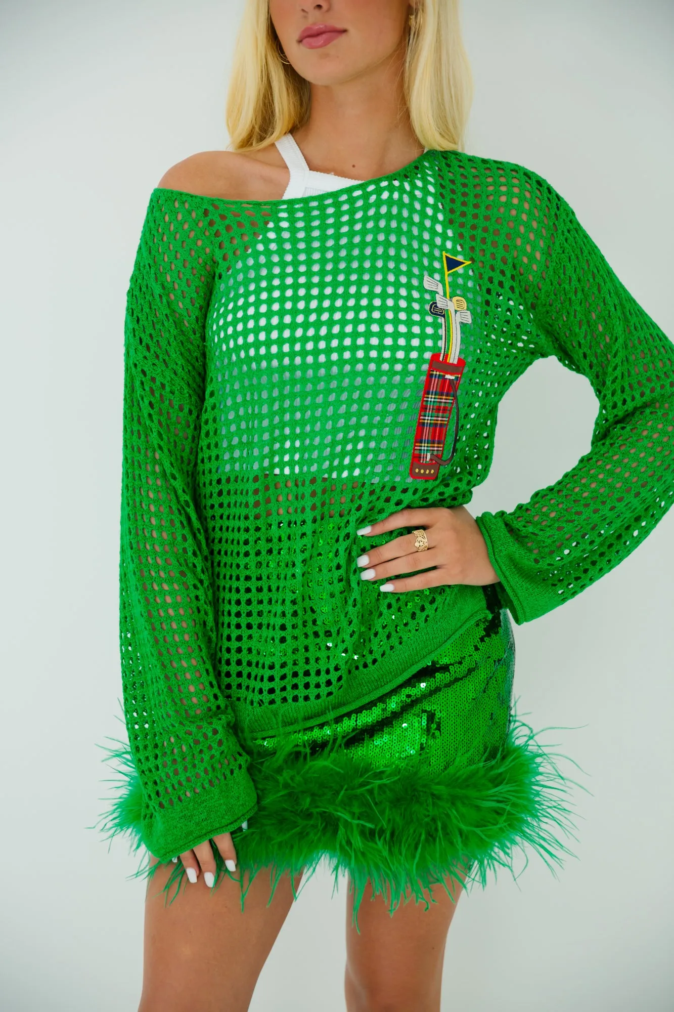 GRAB YOUR CLUB CROCHET PULLOVER