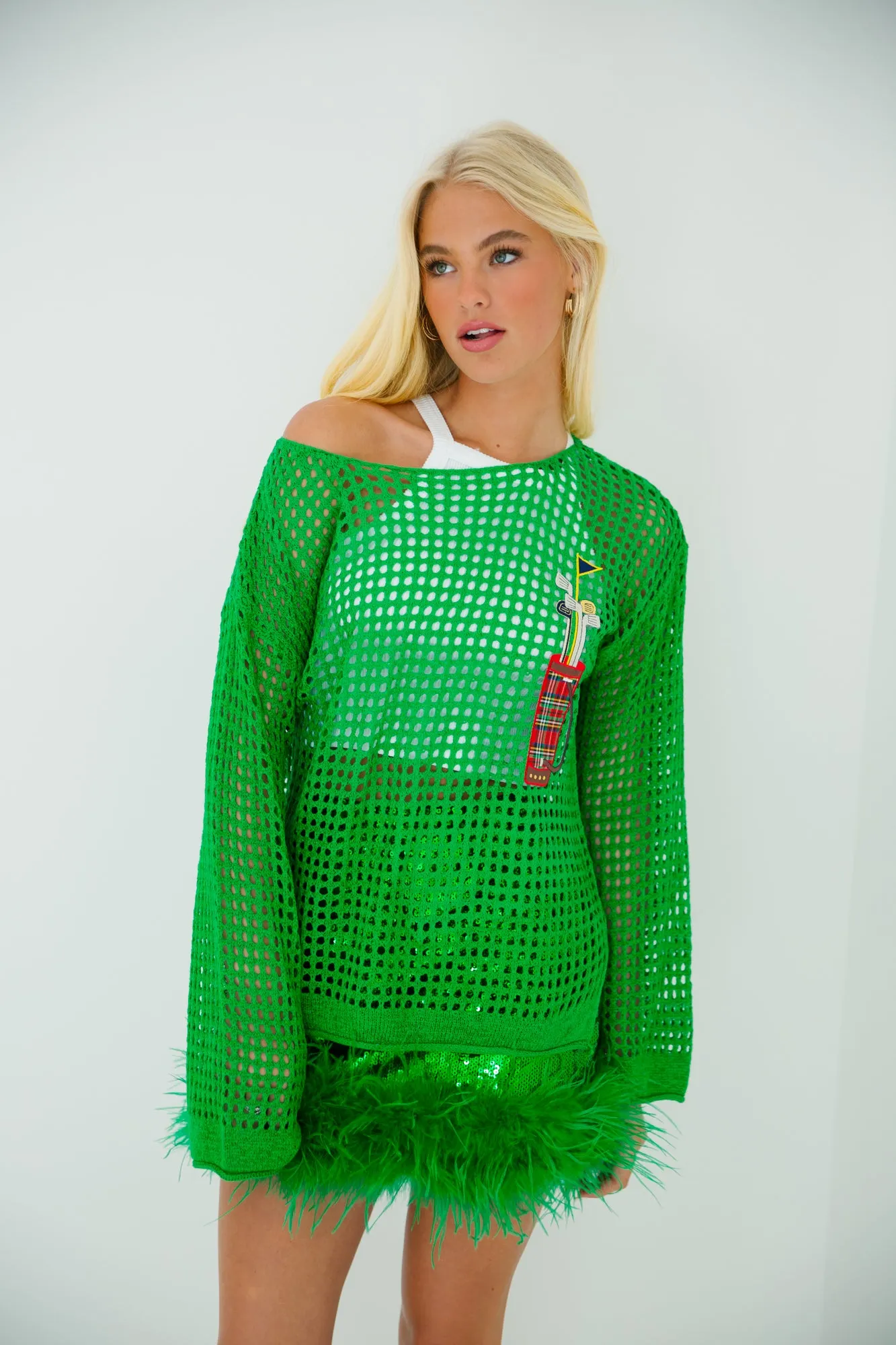 GRAB YOUR CLUB CROCHET PULLOVER