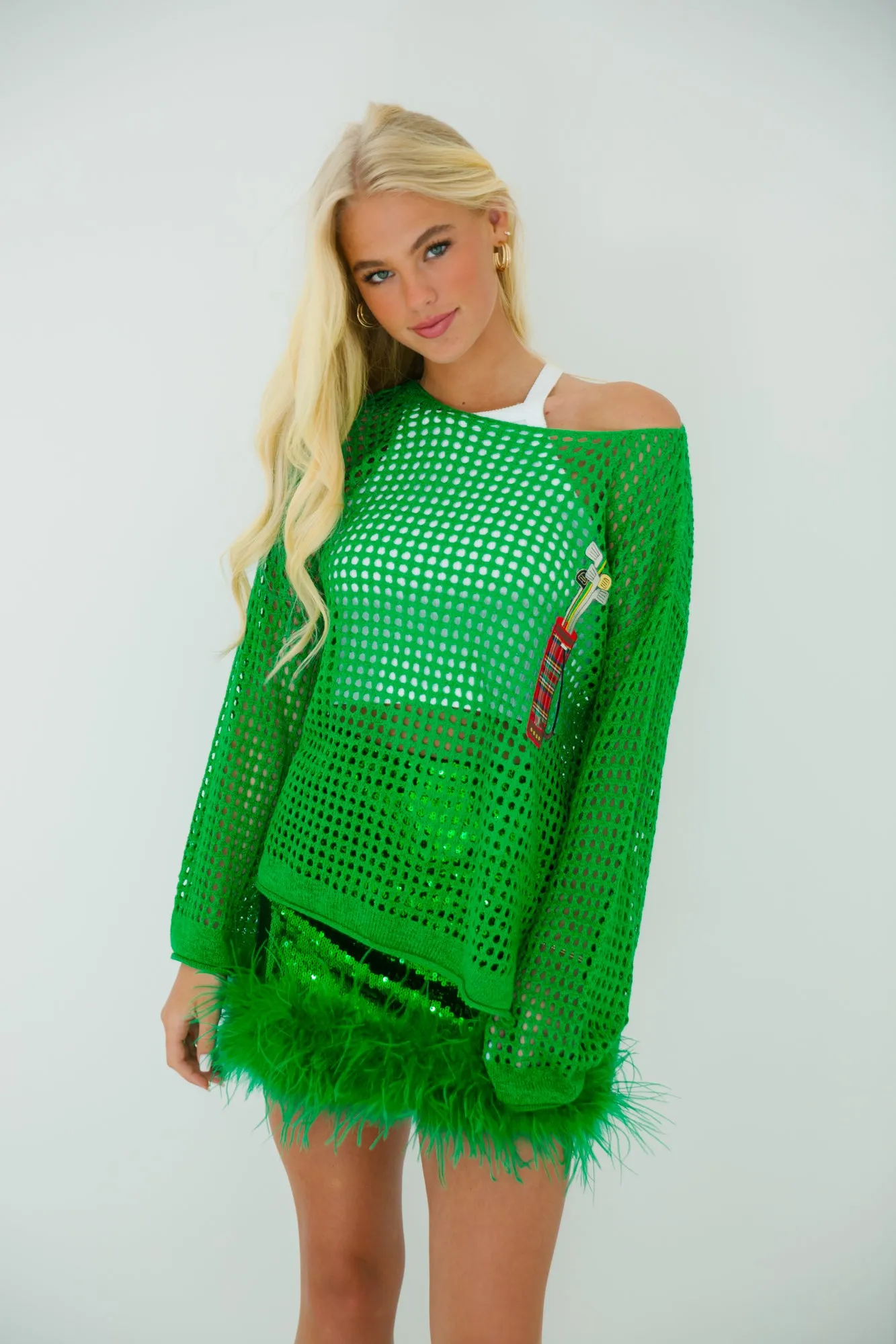 GRAB YOUR CLUB CROCHET PULLOVER