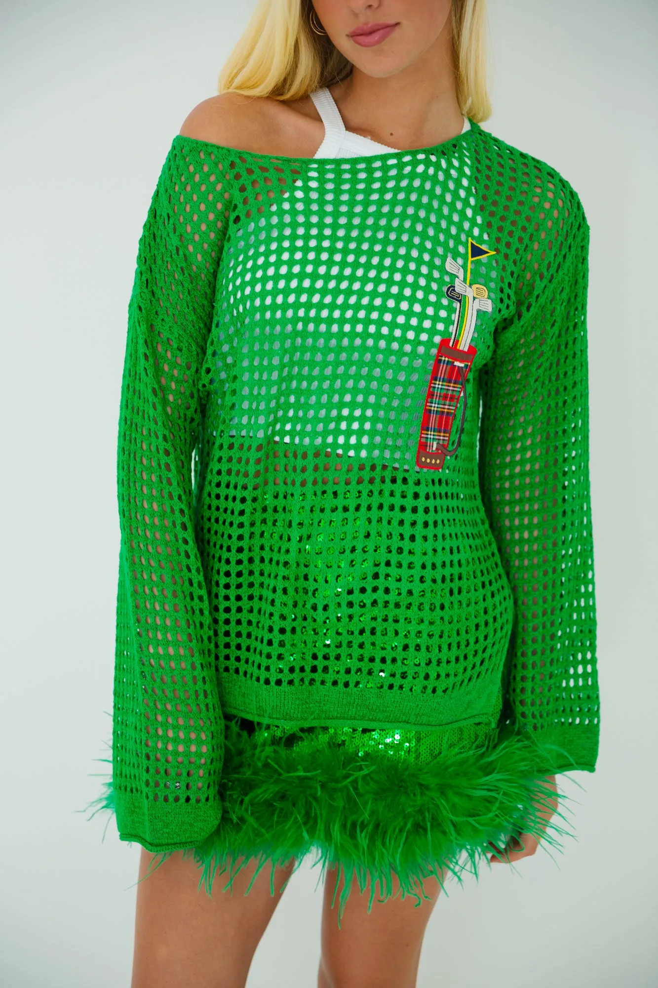 GRAB YOUR CLUB CROCHET PULLOVER