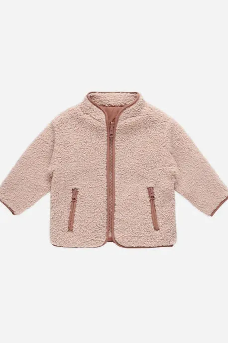 kids shearling zip jacket