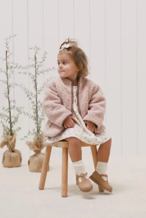 kids shearling zip jacket