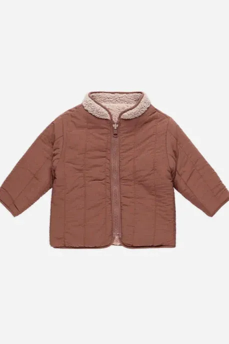 kids shearling zip jacket