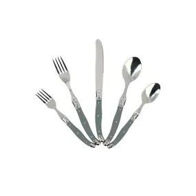 Laguiole Stainless Steel Flatware Set Service for Four 20-Piece Set - Grey Fog