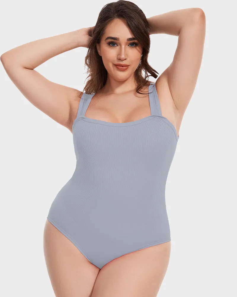 💥Last Day Special Sale 49% OFF🔥Racerback Wide Shoulder Straps Seamless Bodysuit