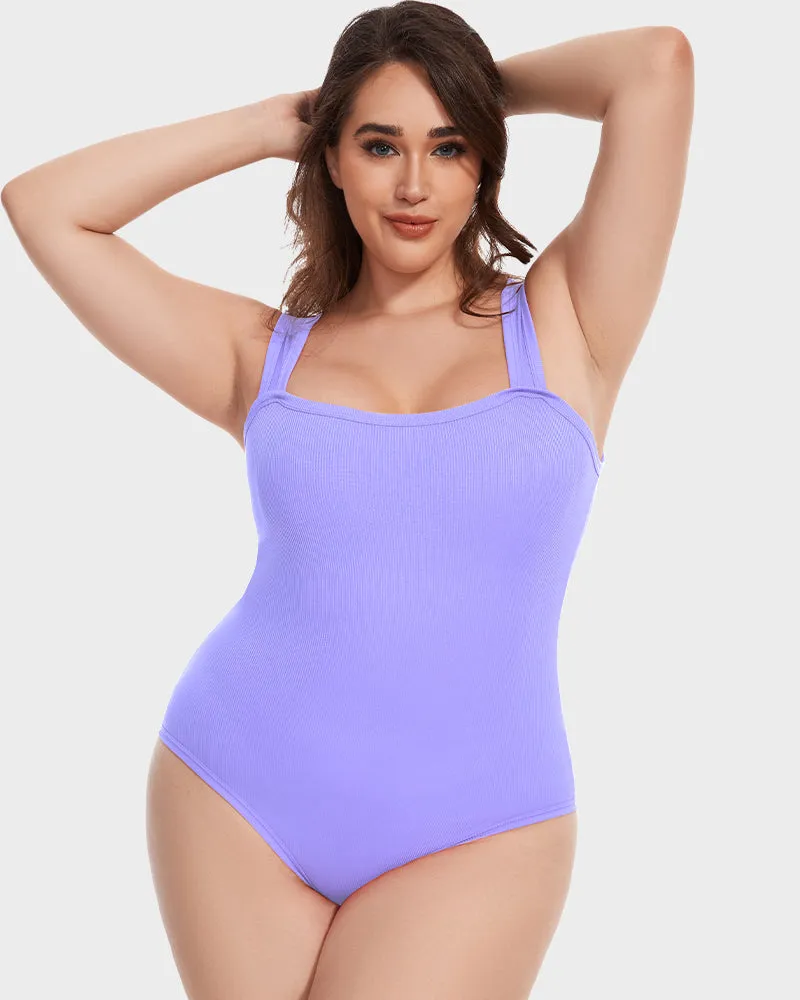 💥Last Day Special Sale 49% OFF🔥Racerback Wide Shoulder Straps Seamless Bodysuit