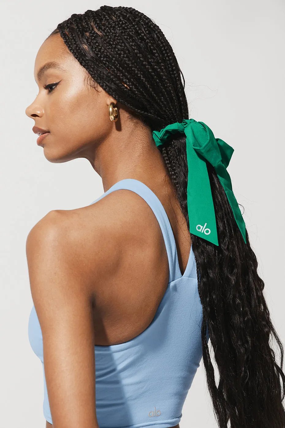 Love Knots Tie Scrunchie - Green Emerald
