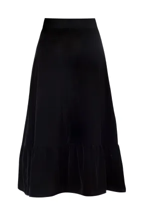 Mahtab Velvet Skirt - Black