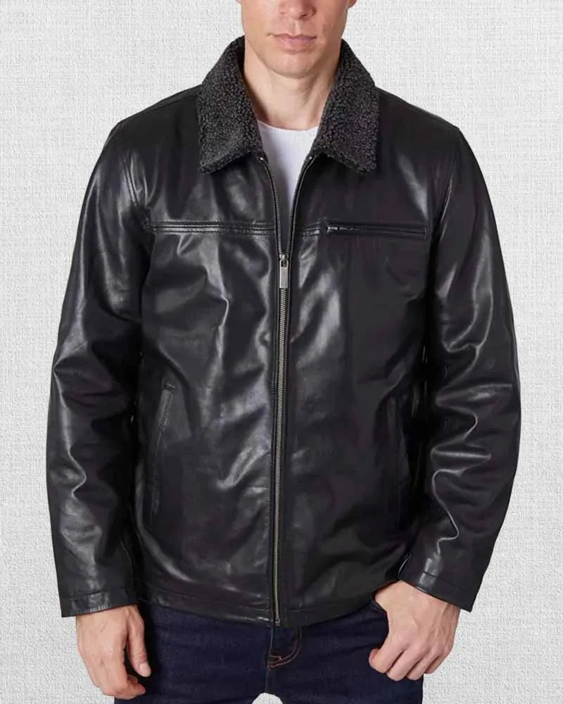 Men's Zipper Leather Jacket