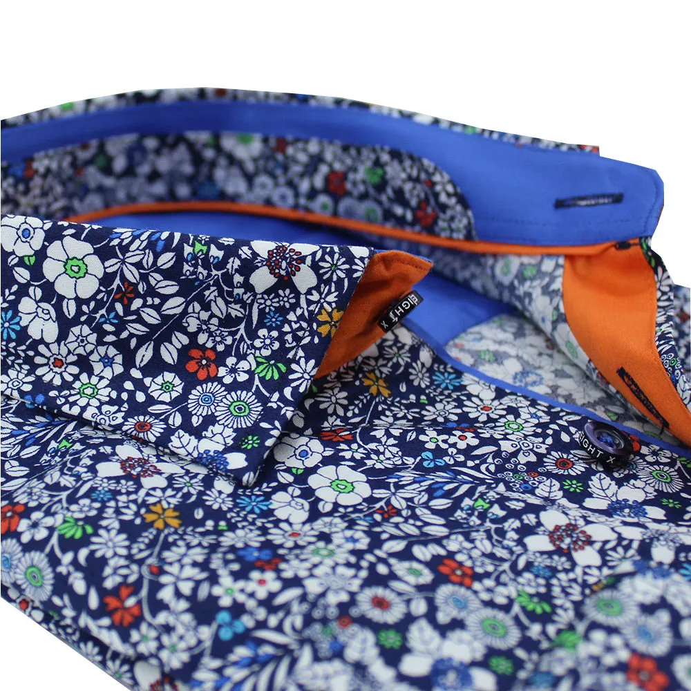 Minimalist Multi Color Bloom Button Down Shirt