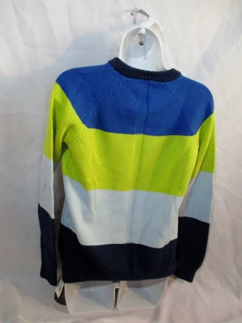 NEW NWT PROENZA SCHOULER Striped COTTON Sweater S YELLOW BLUE Womens