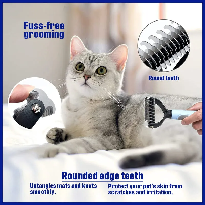 Pet Fur Grooming Comb: Knot-Free Coats for Dogs & Cats