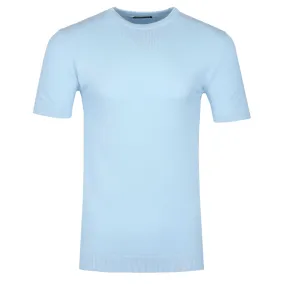 Remus Uomo Knitted T Shirt in Sky Blue