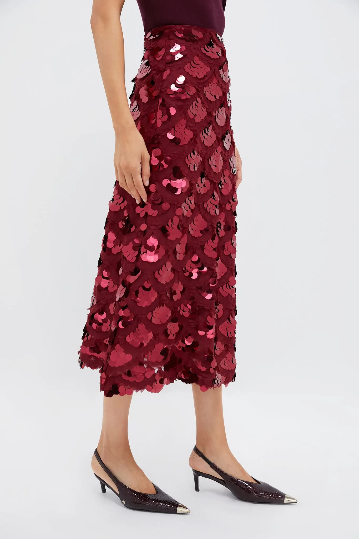 Ruby Paillette Mona Maxi Skirt