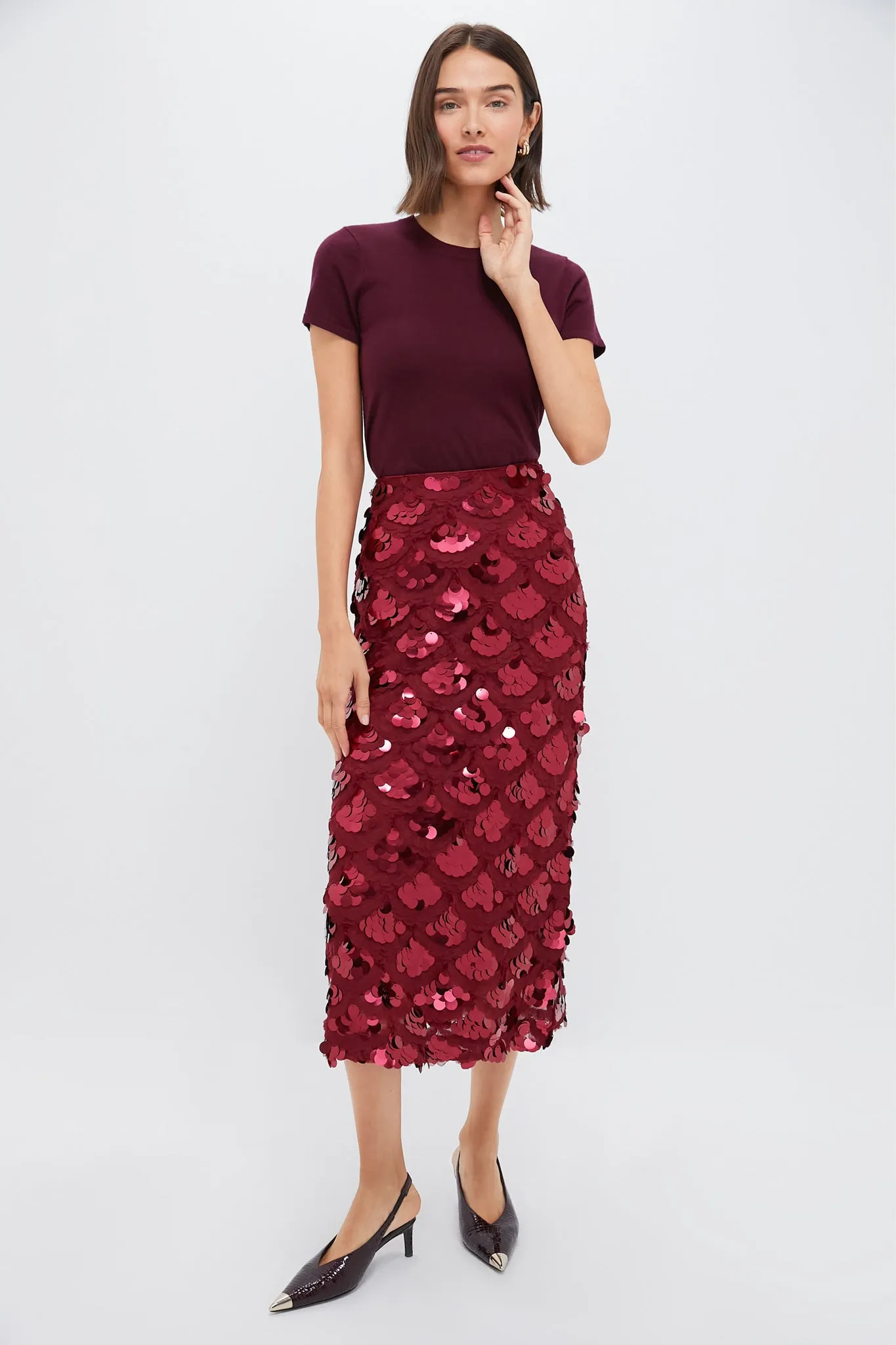 Ruby Paillette Mona Maxi Skirt