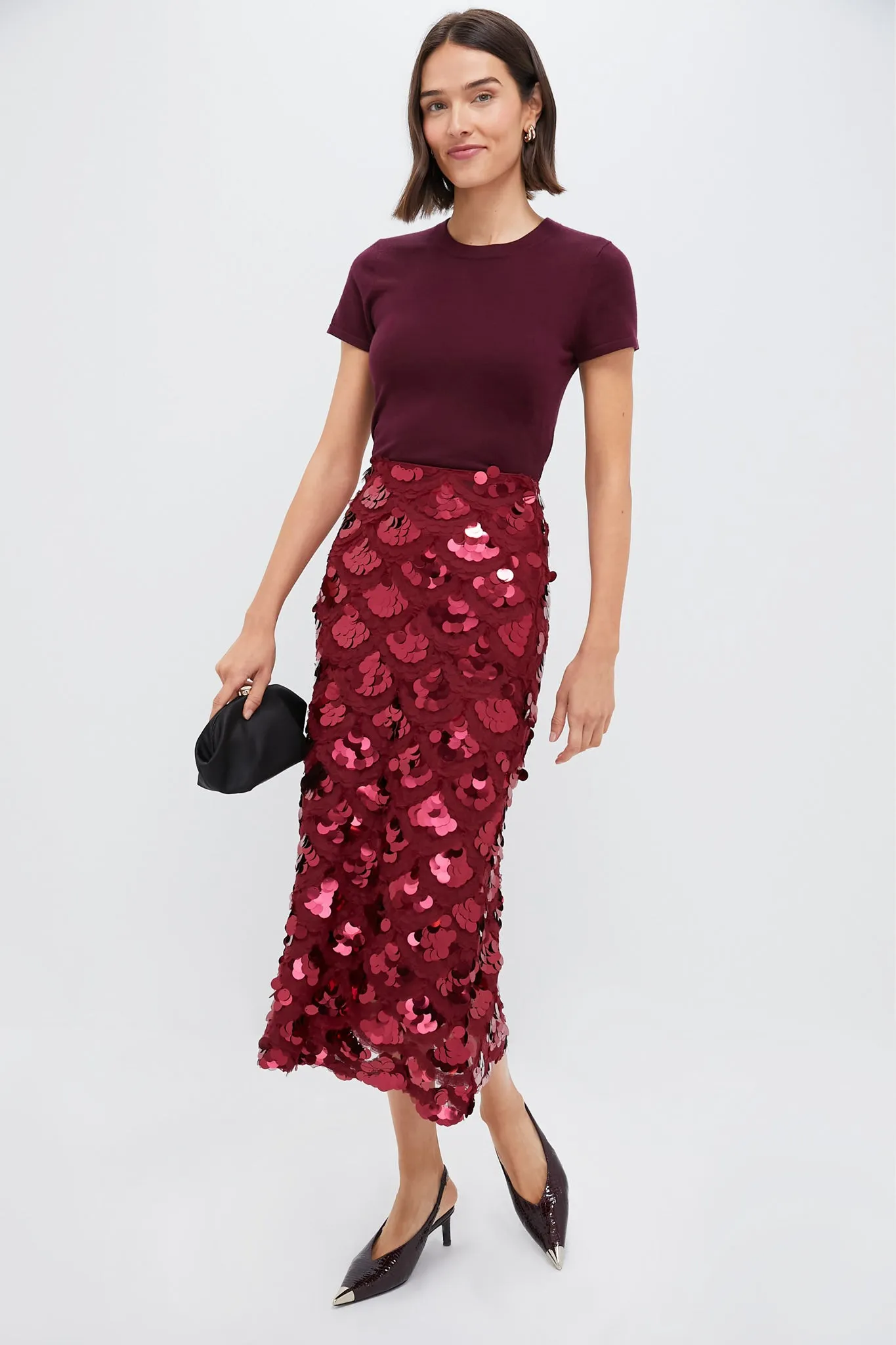 Ruby Paillette Mona Maxi Skirt
