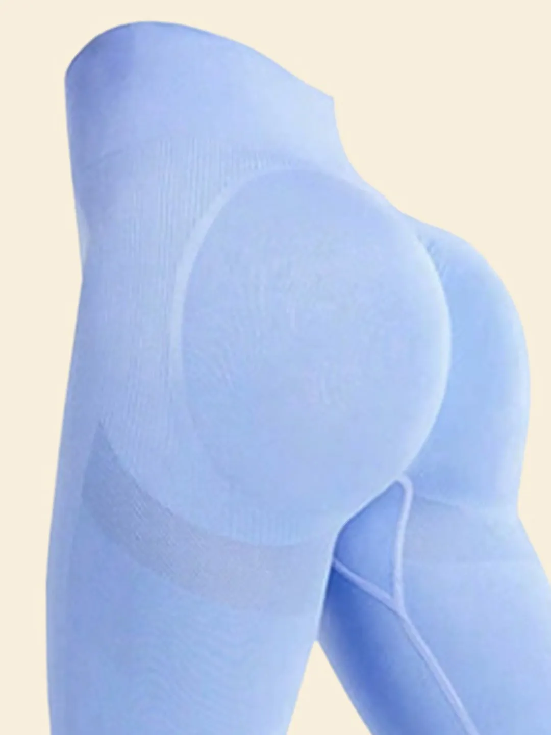 SculptLift Ribbed Leggings – Sky Blue