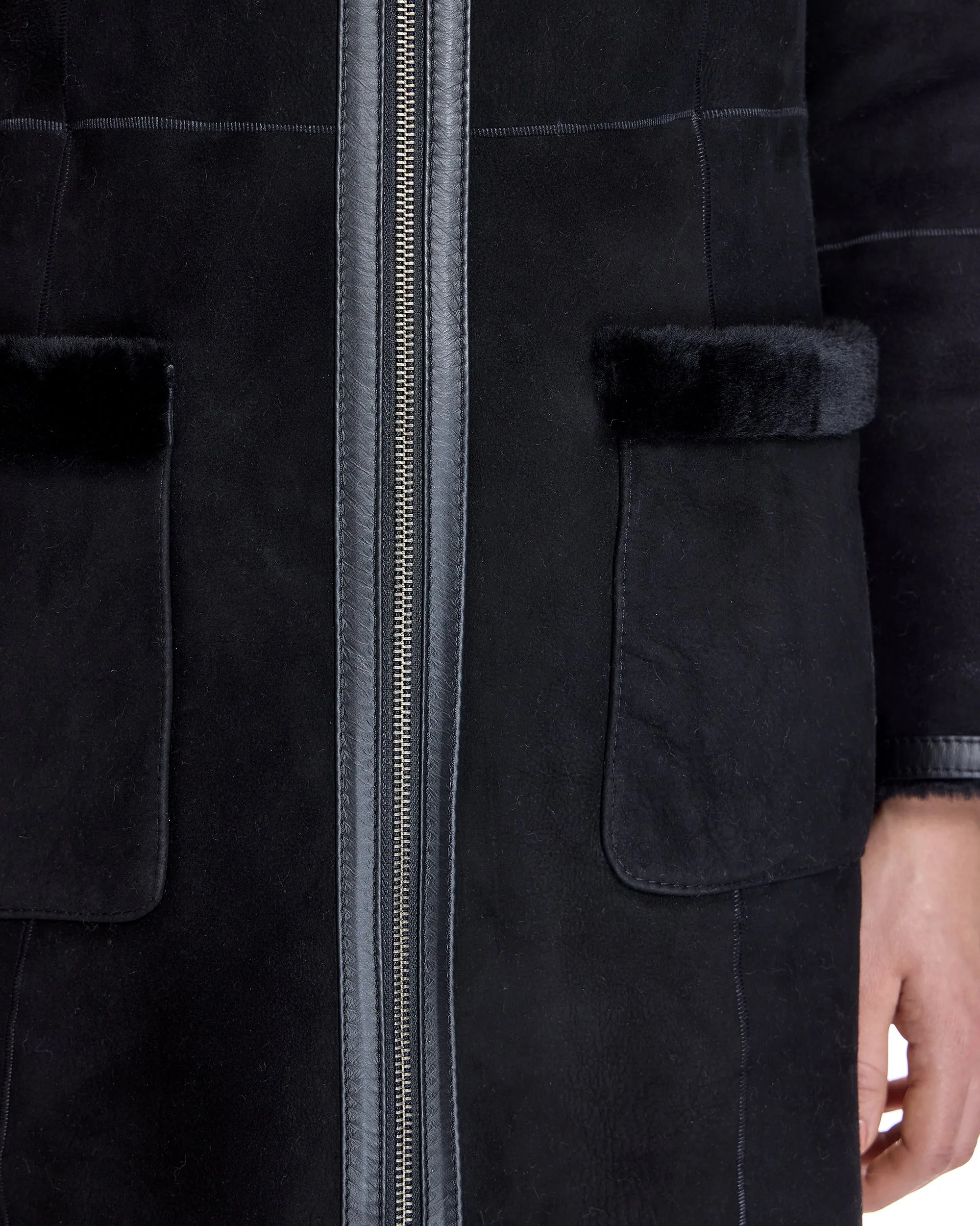 Shearling Lamb Jacket with Toscana Lamb Trim Hood