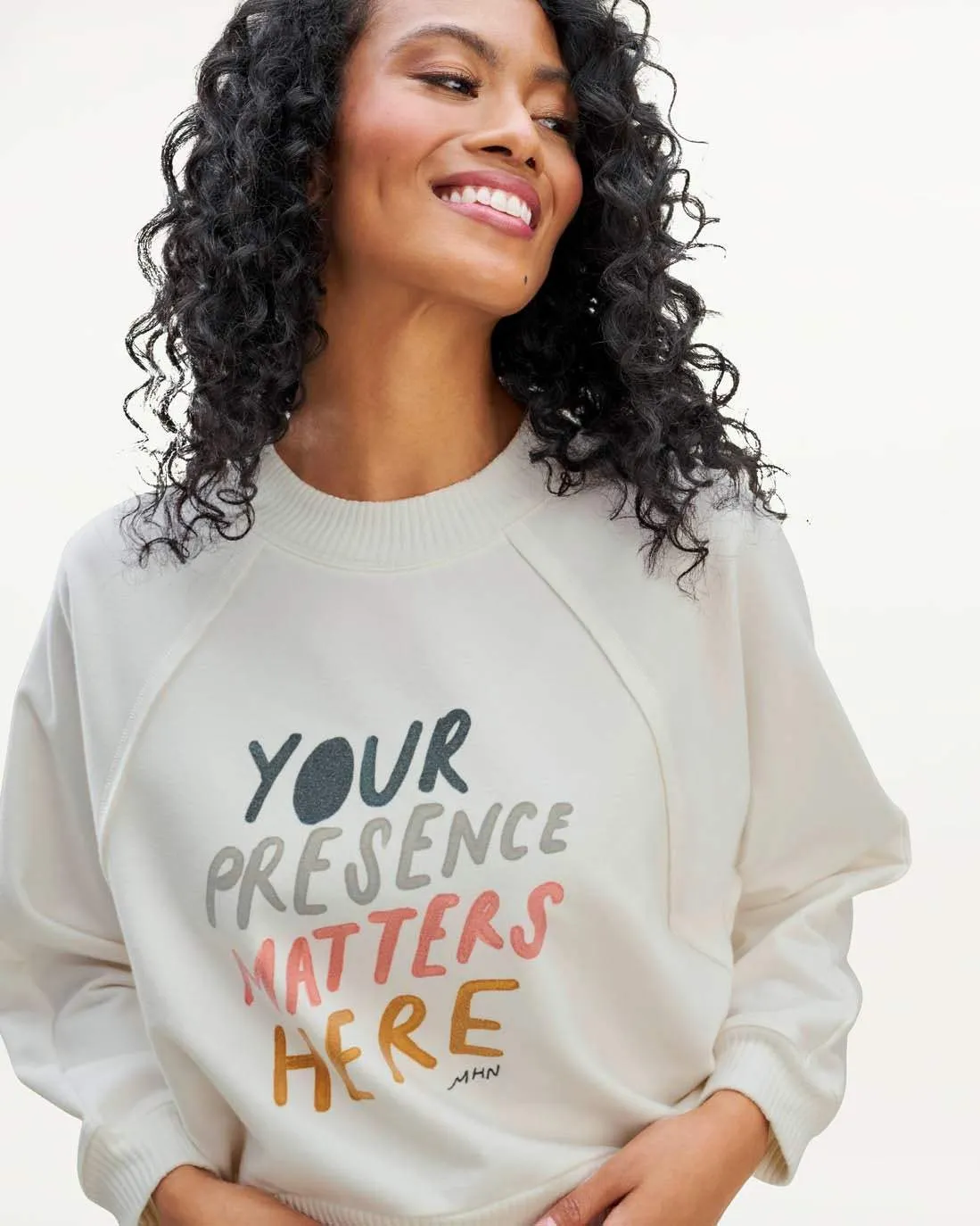Splendid - MHN Eco Fleece Wild and Free Pullover in Porcelain