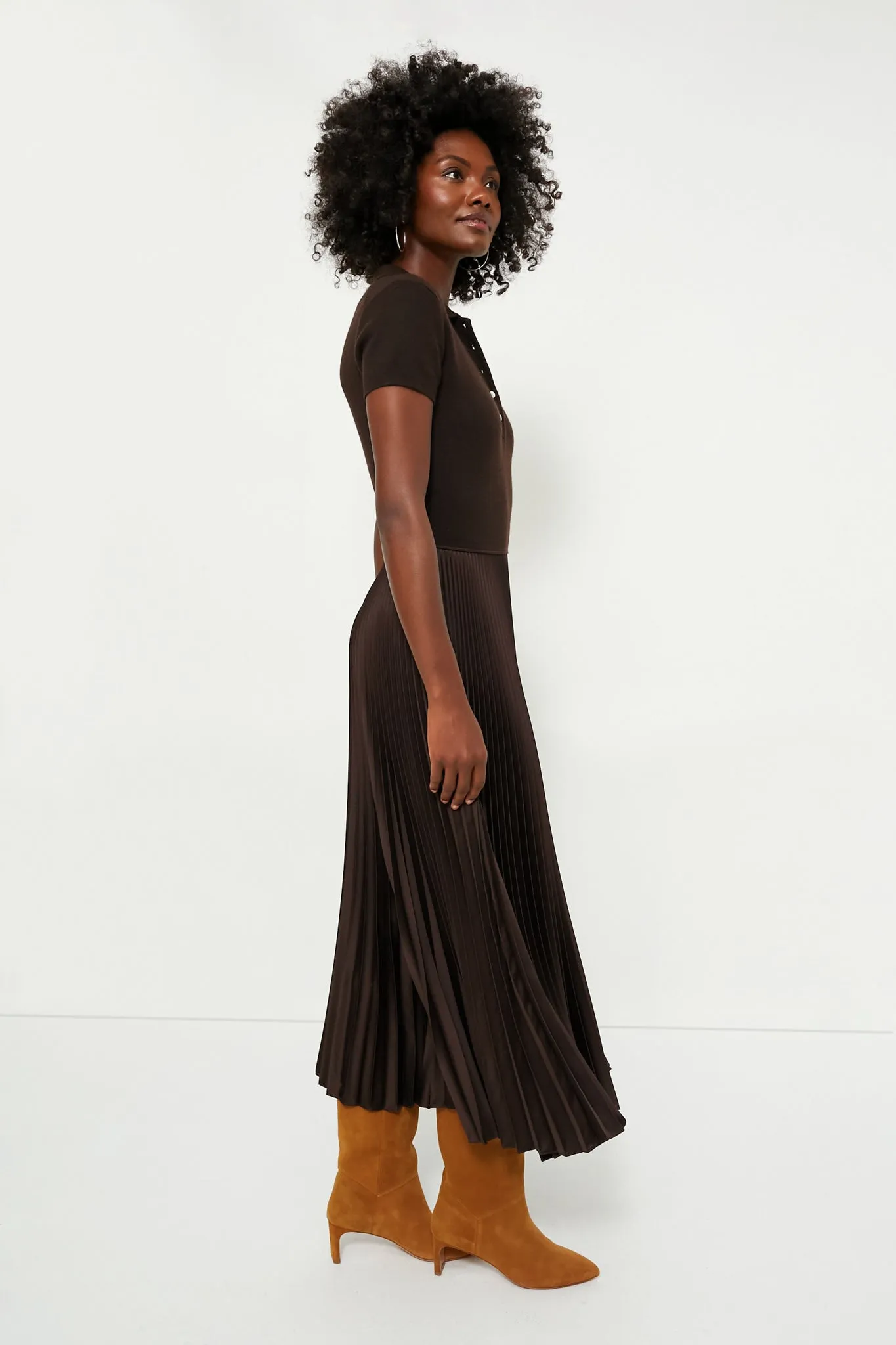 Squire Brown Short Sleeve Day Dress