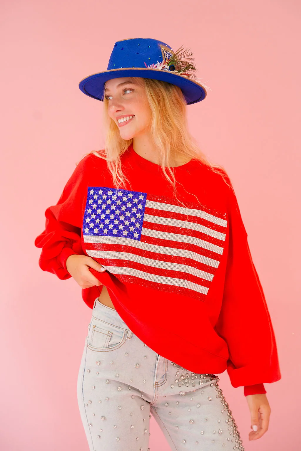 STAR SPANGLED RED PULLOVER