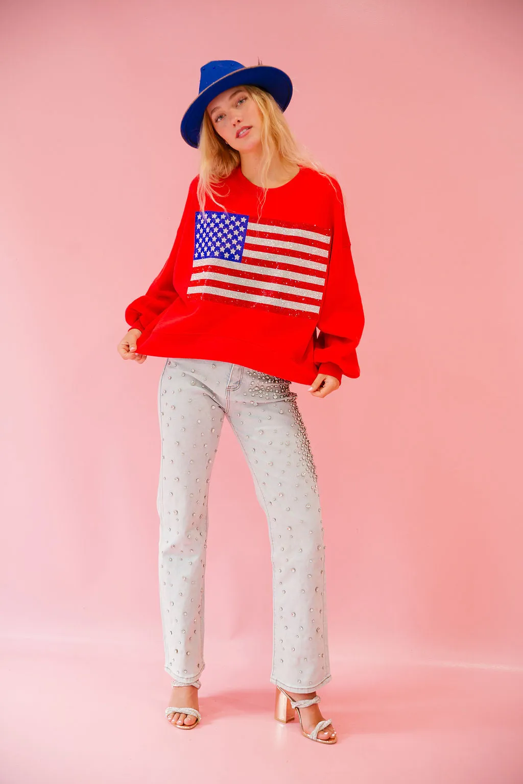 STAR SPANGLED RED PULLOVER