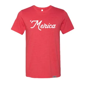 STAS MERICA TSHIRT - HEATHER RED