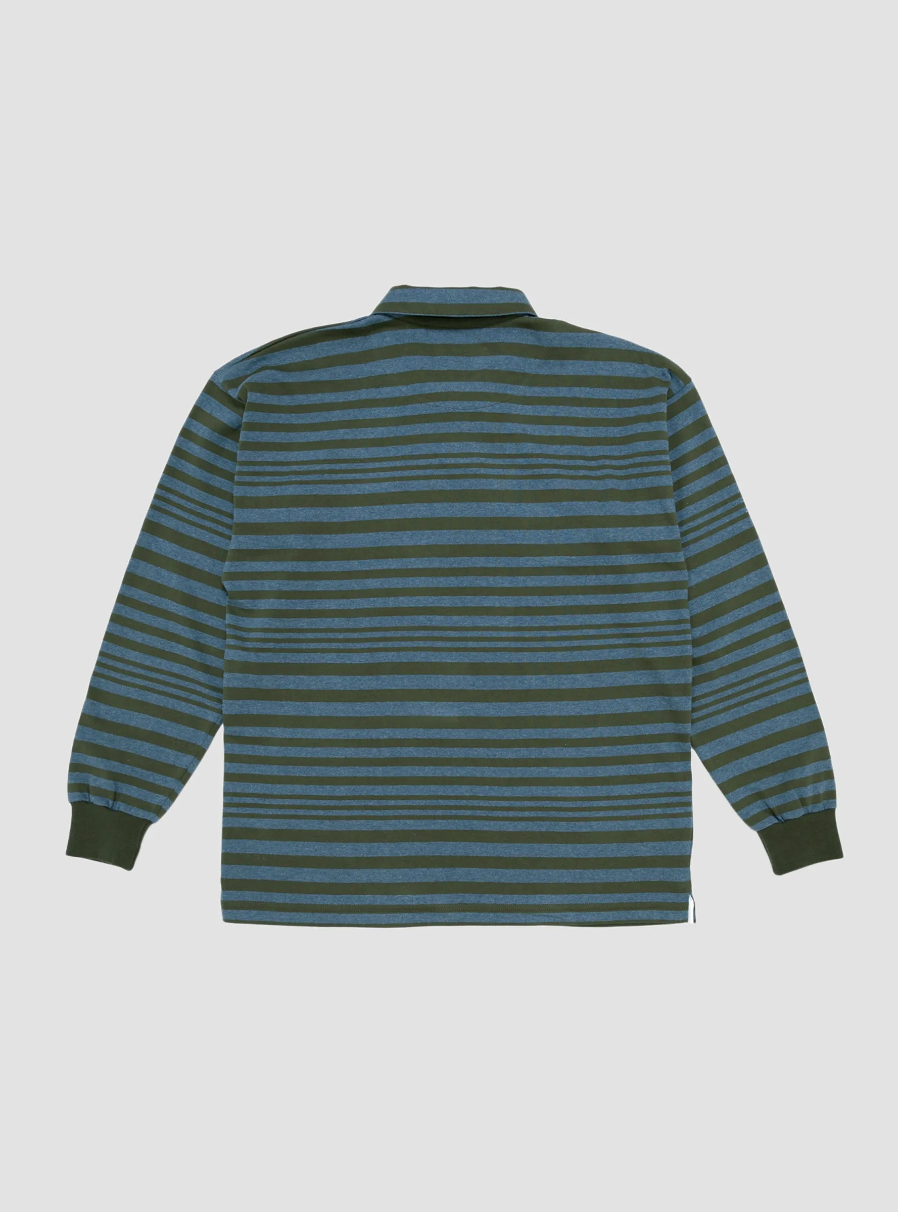 Stripe Rugby Shirt Olive & Navy