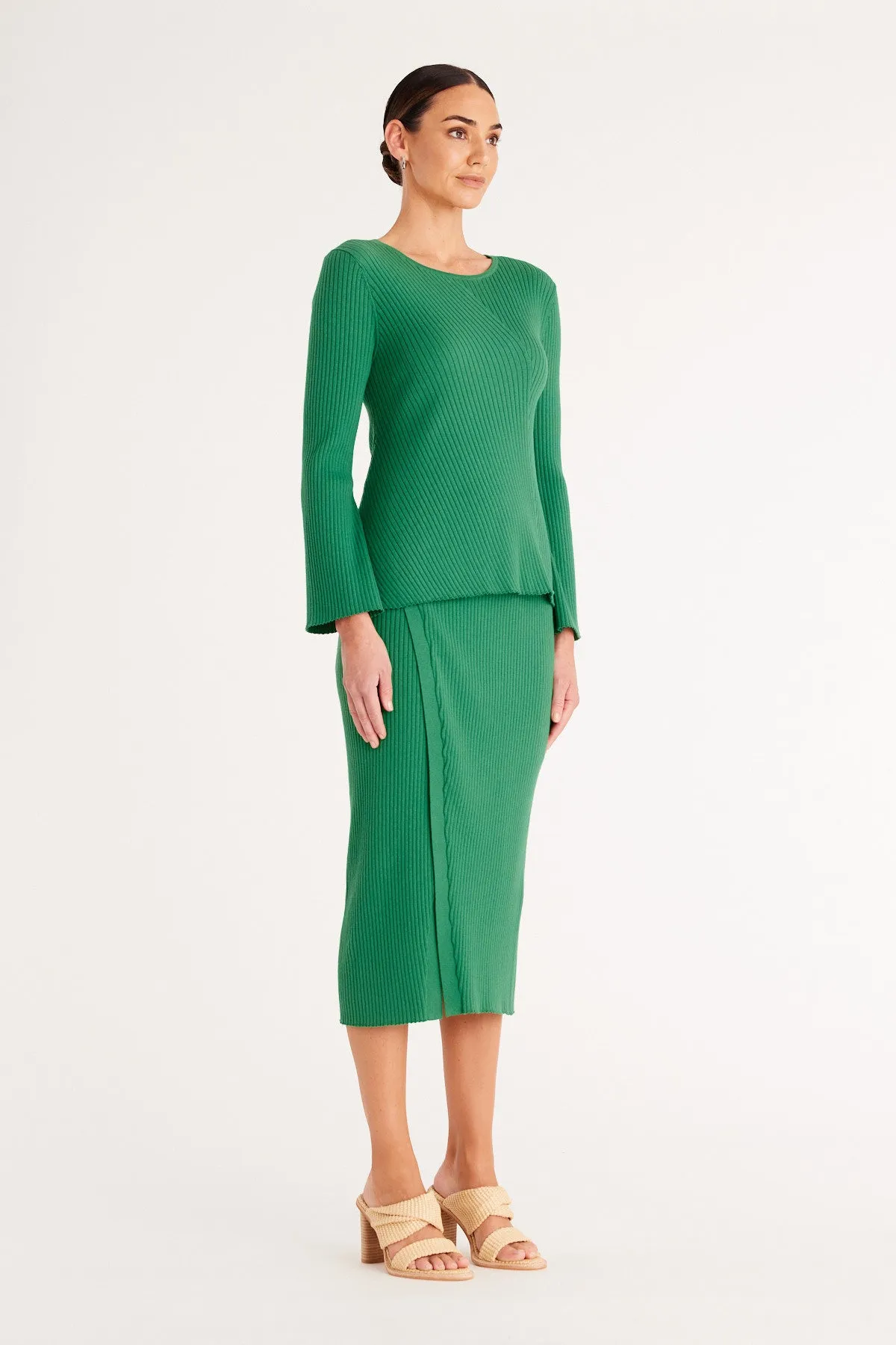 Talisa Wrap Skirt - Opal Green