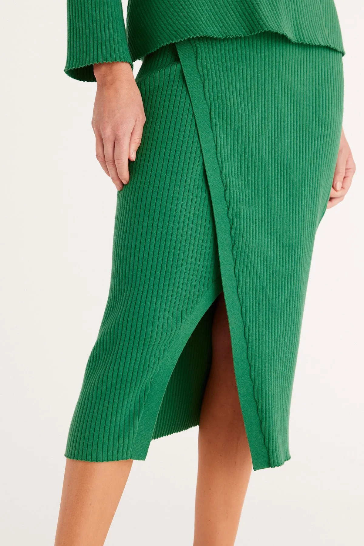 Talisa Wrap Skirt - Opal Green