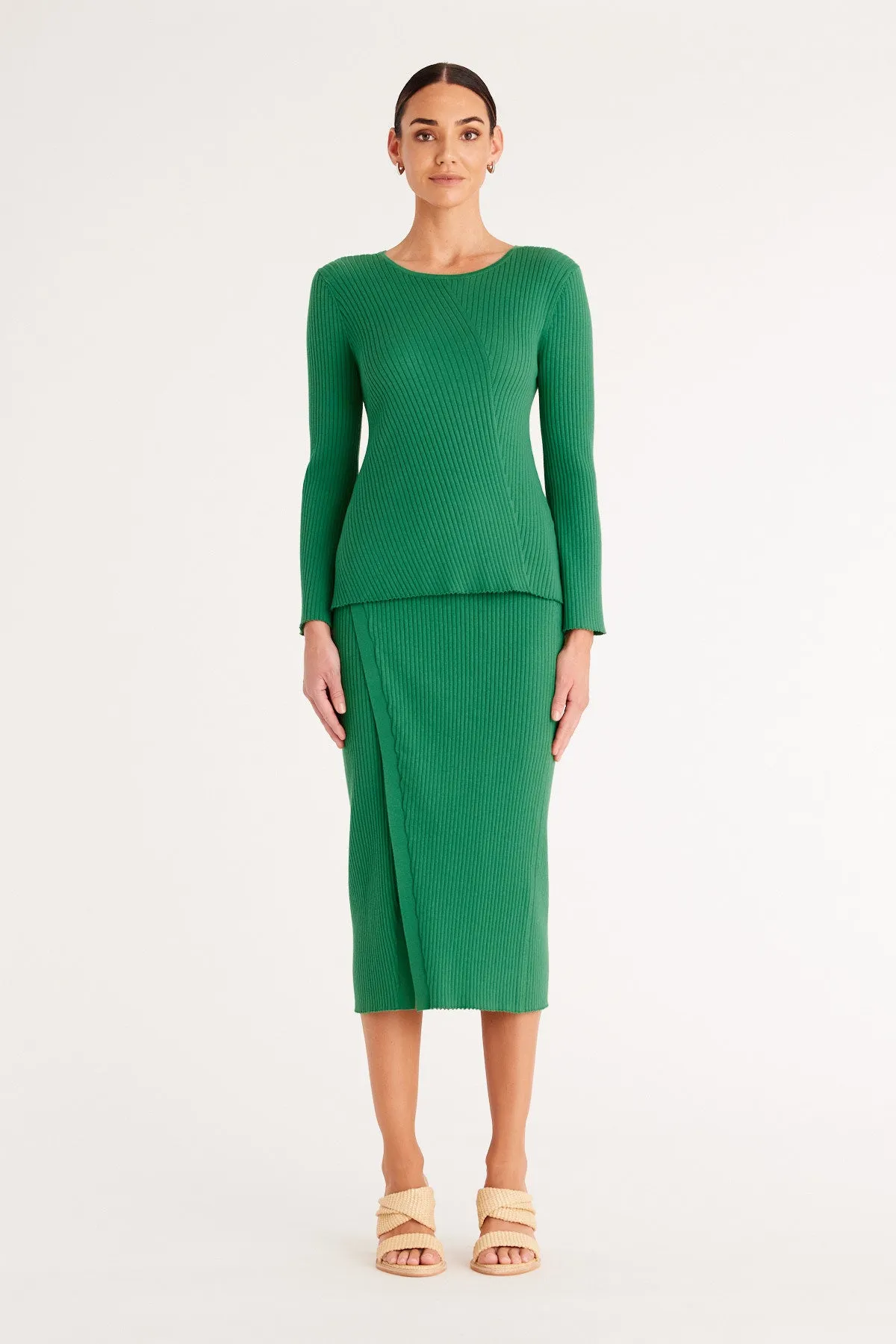 Talisa Wrap Skirt - Opal Green