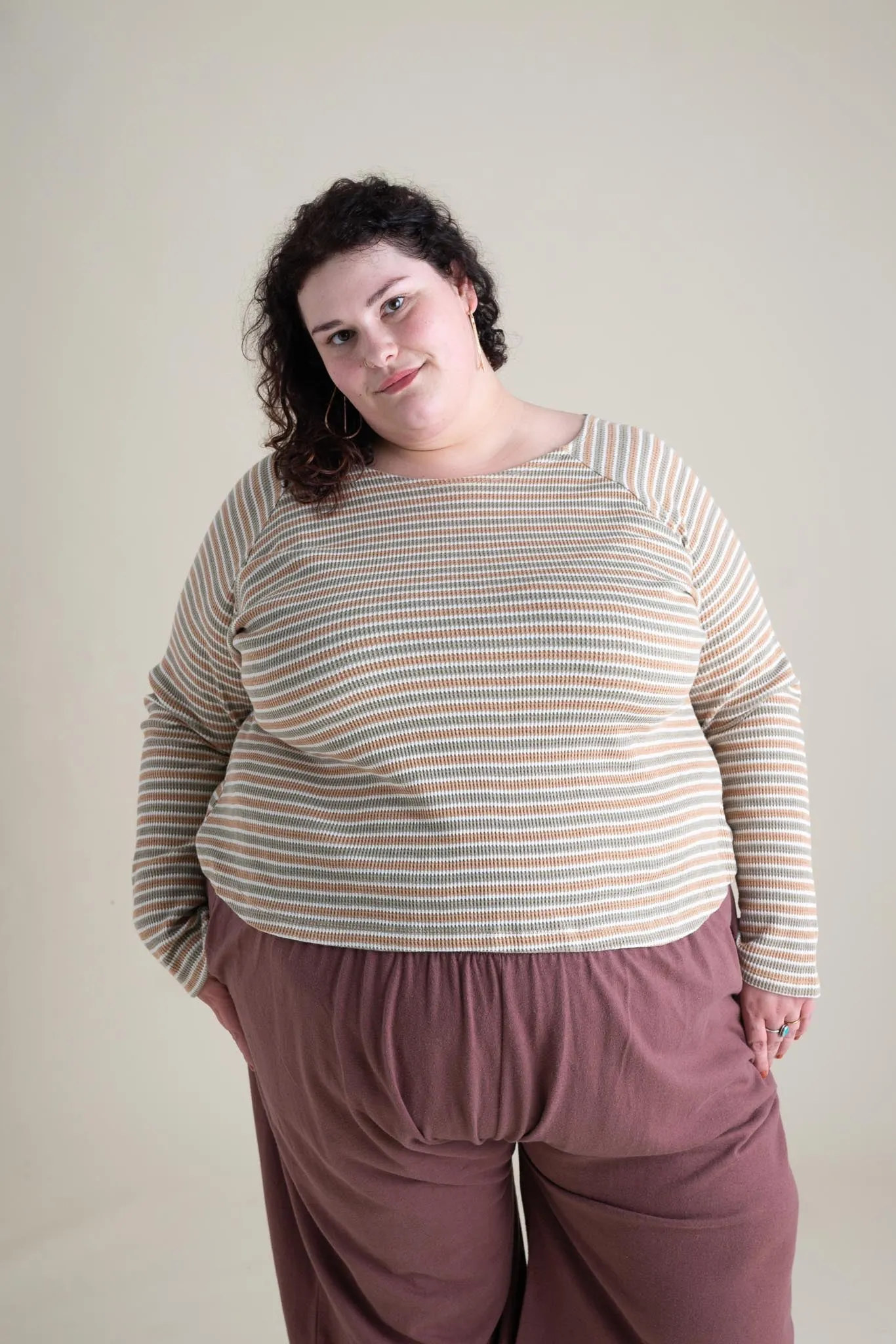 Thermal Camp Top in Desert Stripe