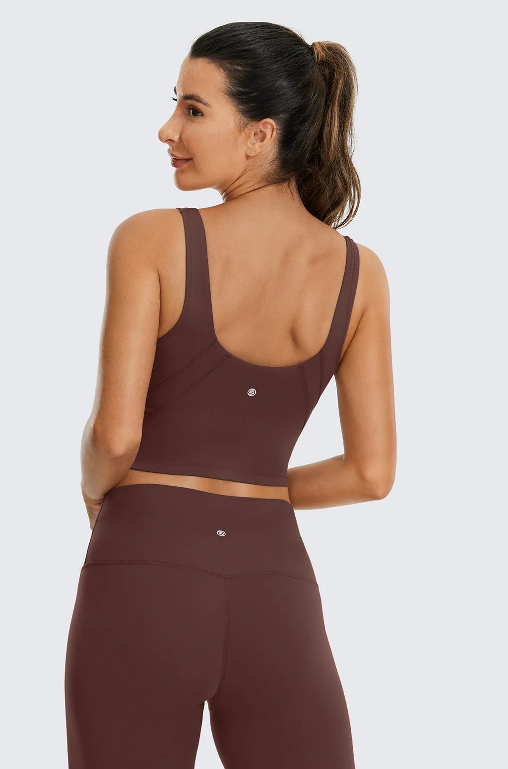 V Neck Longline Sports Bra